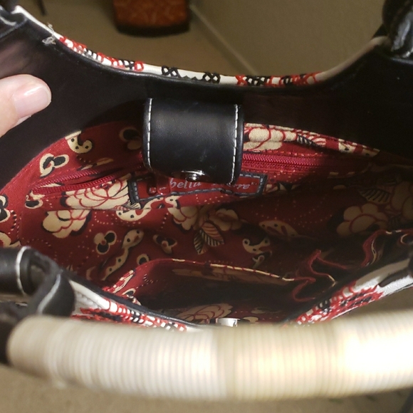 Rare Vintage Isabella Fiore Embroidered Leather Handbag - Picture 5 of 9